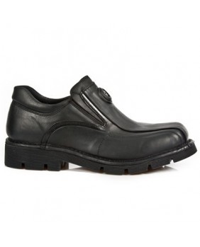 Zapatos negra en cuero New Rock M.1136-C1