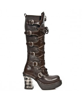 Brown leather boot New Rock M.8272-C2