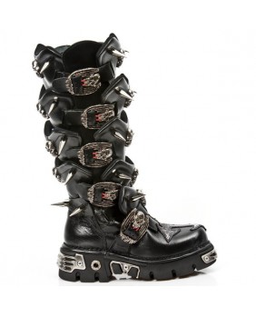 Black leather boot New Rock M.755-C1