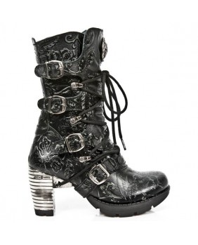 Black leather boot New Rock M.TR003-C7