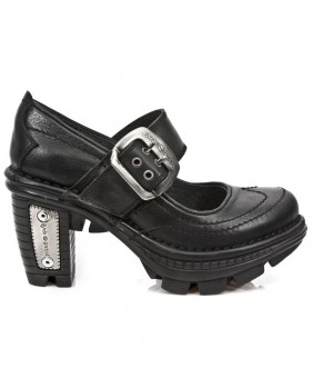 Zapatos negra en cuero New Rock M.NEOTR010-C1