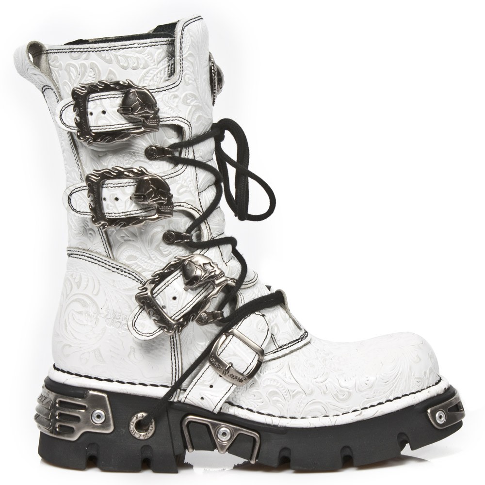 white new rock boots