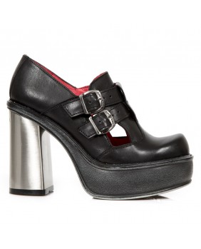 Zapatos negra en cuero New Rock M.9981-C1