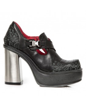 Chaussure noire en cuir New Rock M.9982-C1