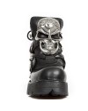 Chaussure montante noire en cuir M.1489-C1
