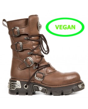 Brown Vegan leather boot New Rock M.373-V5