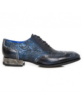 Zapatos azul en cuero New Rock M.VIP96006-C9