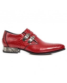Red leather shoes New Rock M.2246-C53