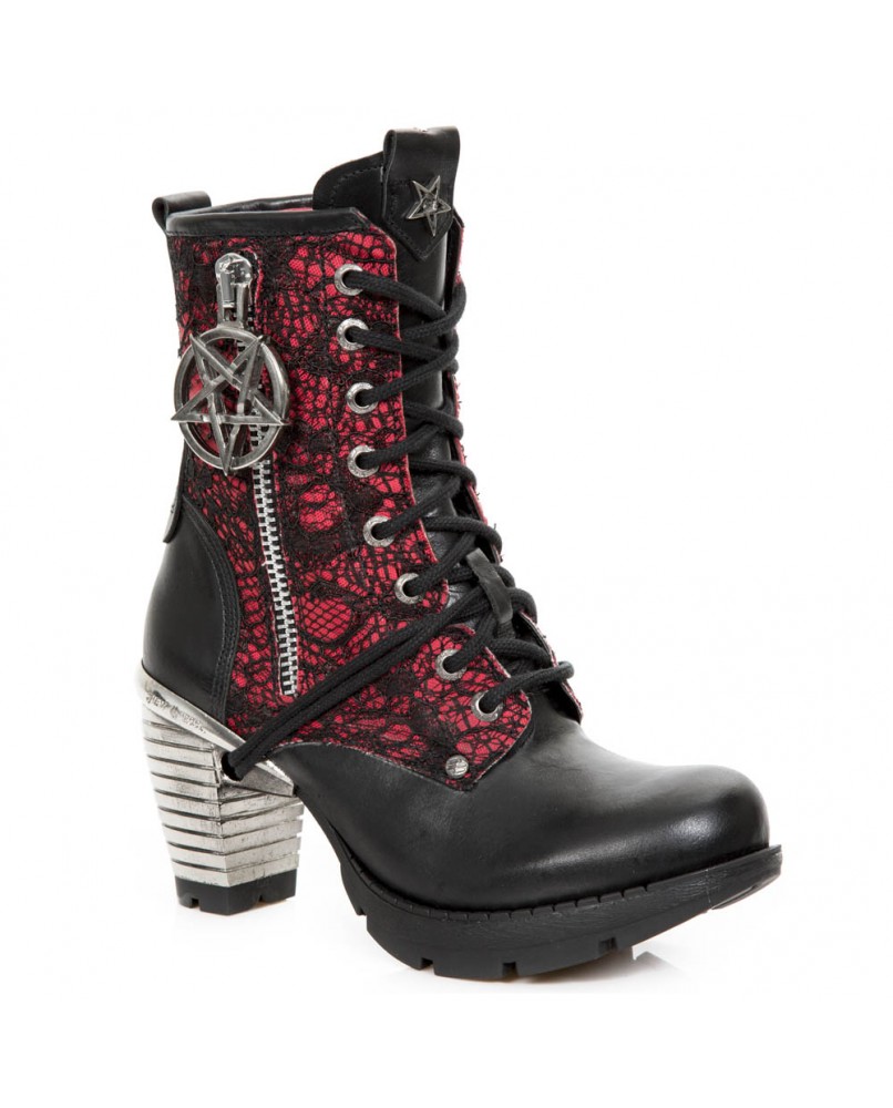 New Rock NR M.TR027 S1 Red,Black Women Boots Trail 