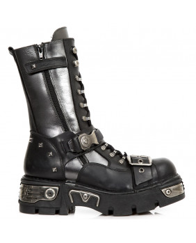 Black leather boot New Rock M.247-C1