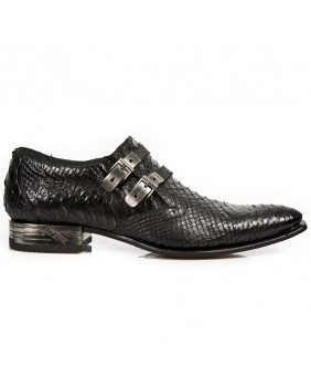 Zapatos negra en cuero New Rock M.2246-S31