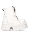Zapato alto blanca en cuero New Rock M-462-C6