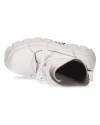 Sapato alto branca en couro New Rock M-462-C6