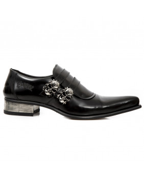 Black leather street shoe New Rock M-2285-C10