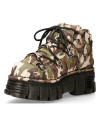 Sapato compensado camuflagem en couro New Rock M-106-C68