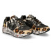 Multicolor and black leather and bovine fur sneakers New Rock M-CHRONO005-S2
