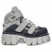 Zapato alto gris et bleue marine en cuero nobuck New Rock M.285-C18